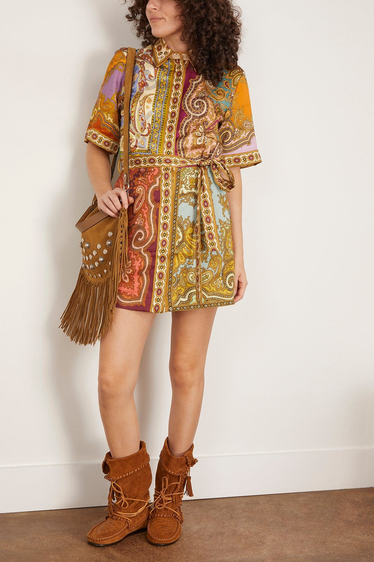 Clemenza Spliced Mini Dress in Multi - 2