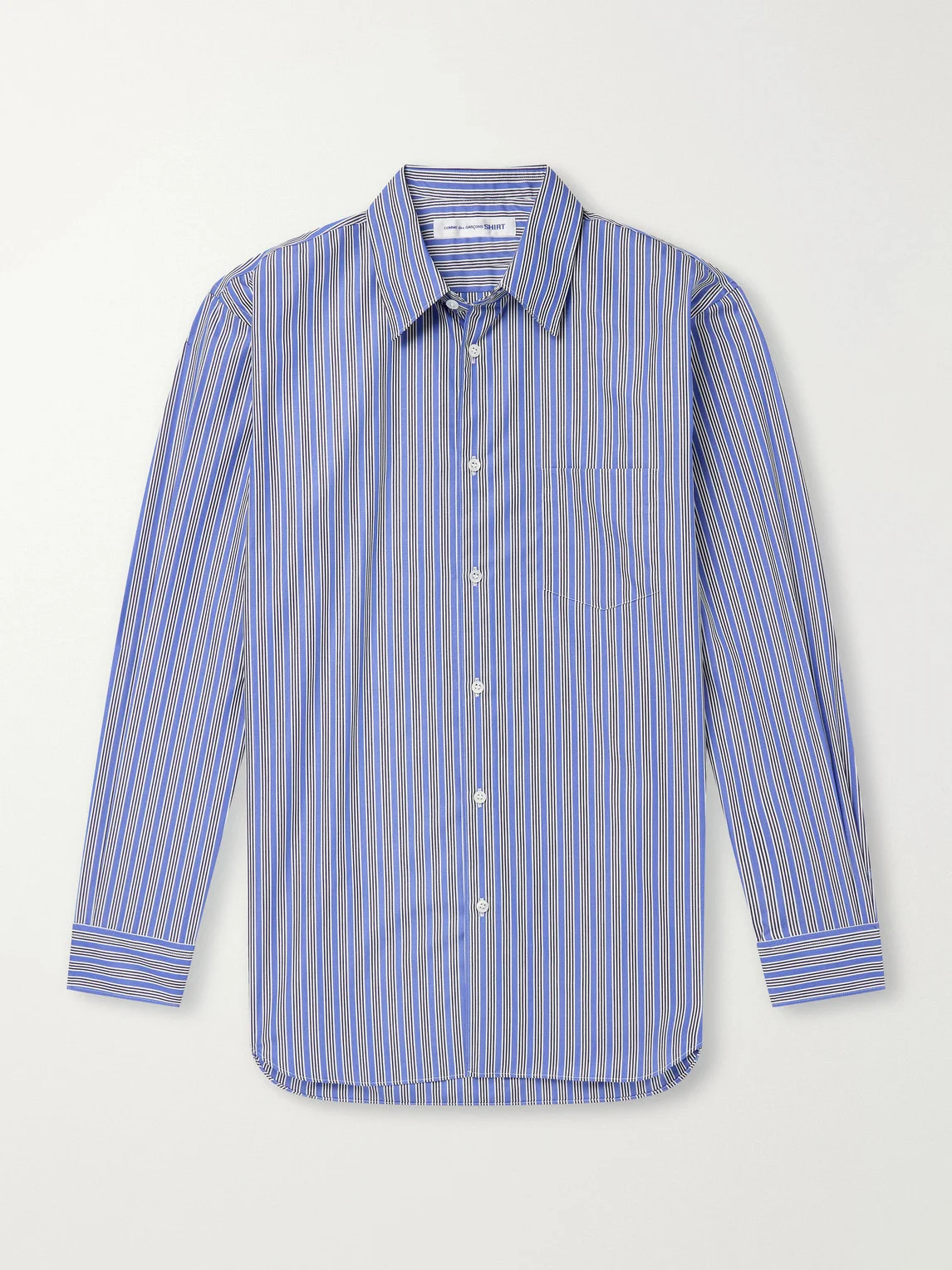 Striped Cotton-Poplin Shirt - 1
