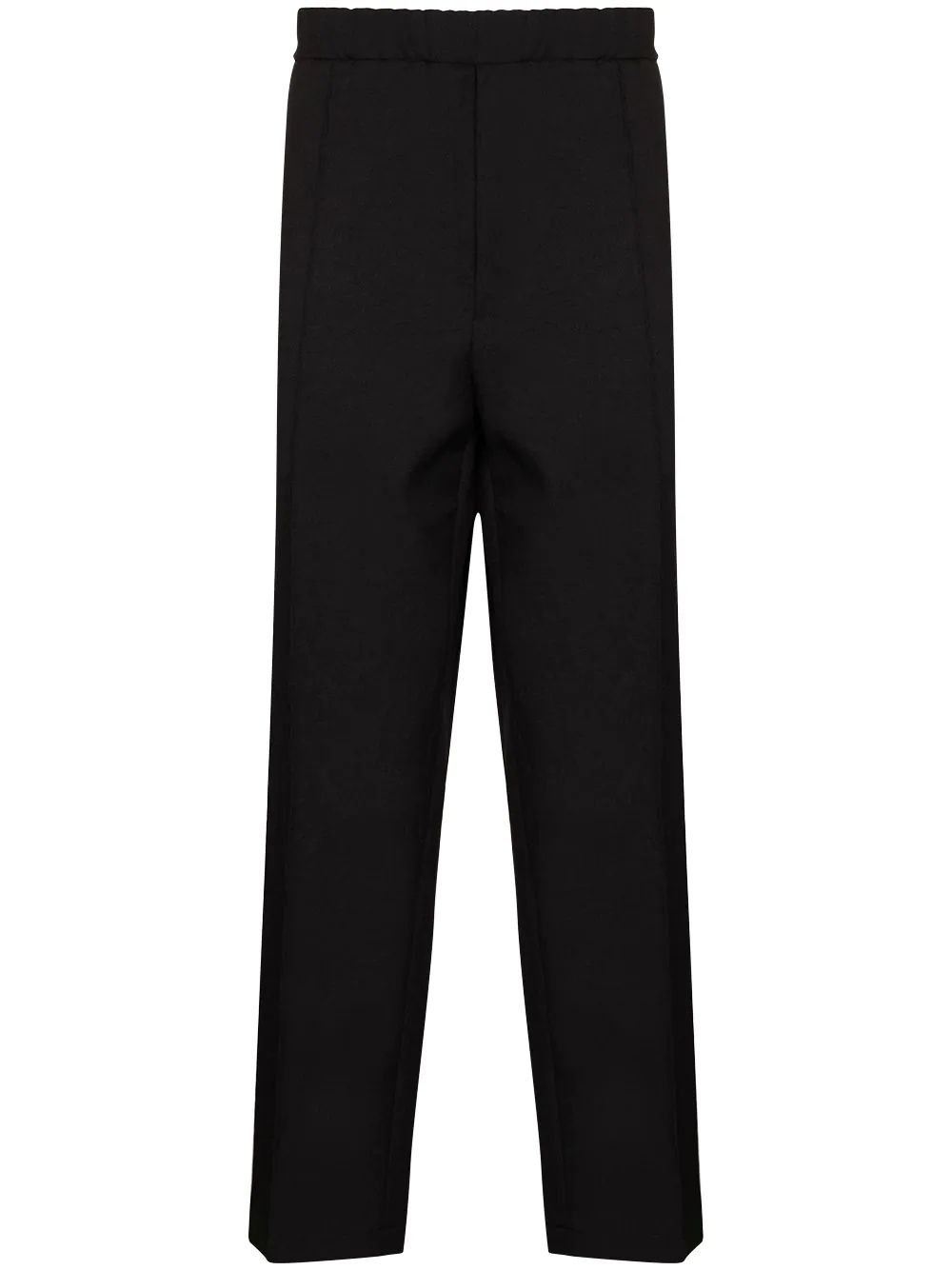 elasticated-waist tailored trousers - 1