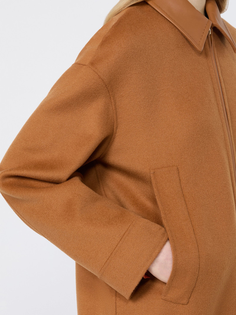 SFERE Double wool, cashmere and silk coat - CARAMEL 6