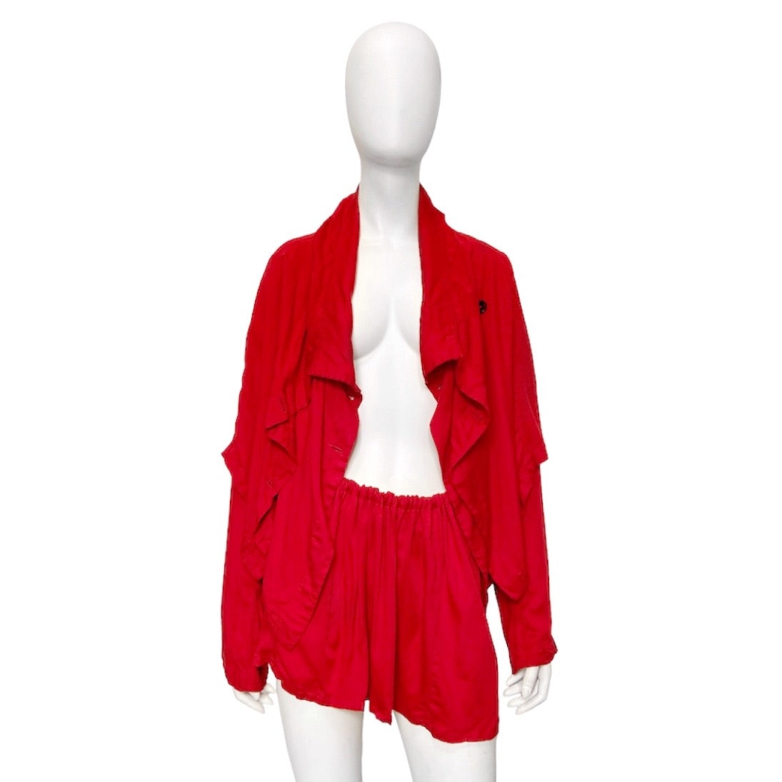 Ann Demeulemeester Spring 2010 Red Riding Hood Jacket and Skirt Set - 4