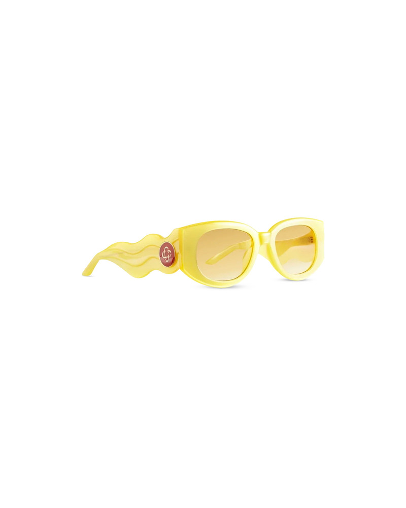 CASABLANCA Memphis Yellow & Gold Sunglasses outlook