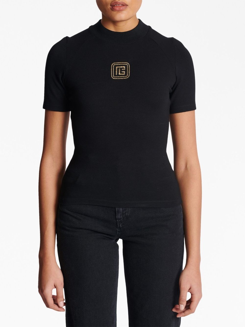 Retro logo-embroidered T-shirt - 5