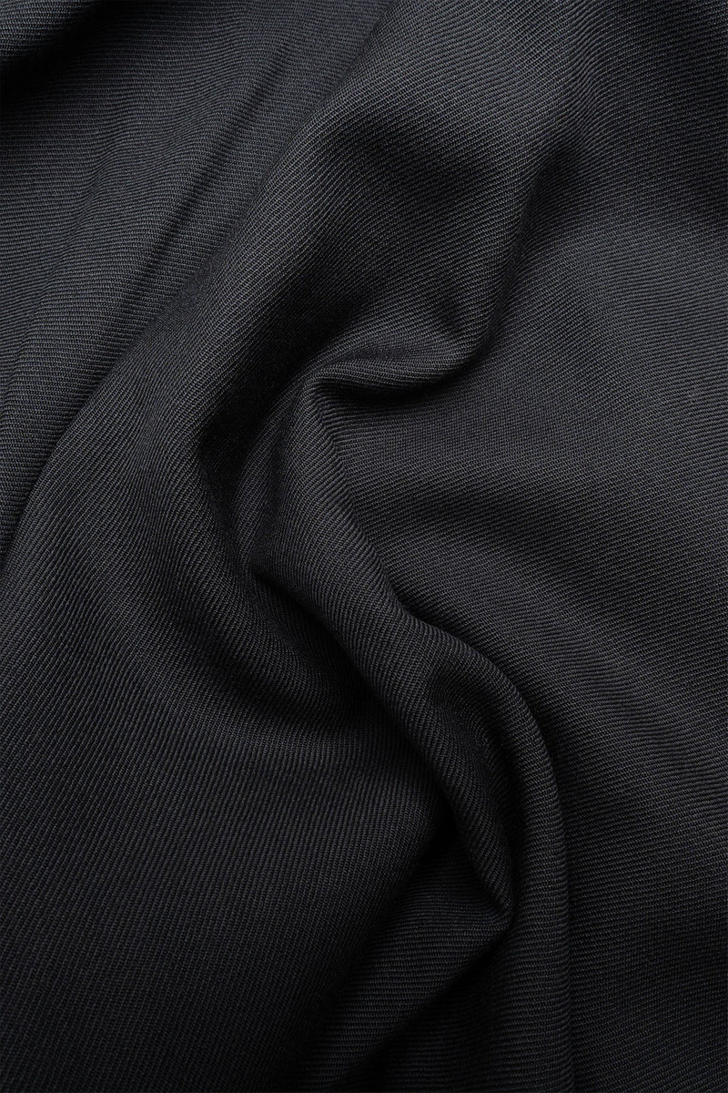 2 Pleats Relax Trousers Laundry Wool - Black 6