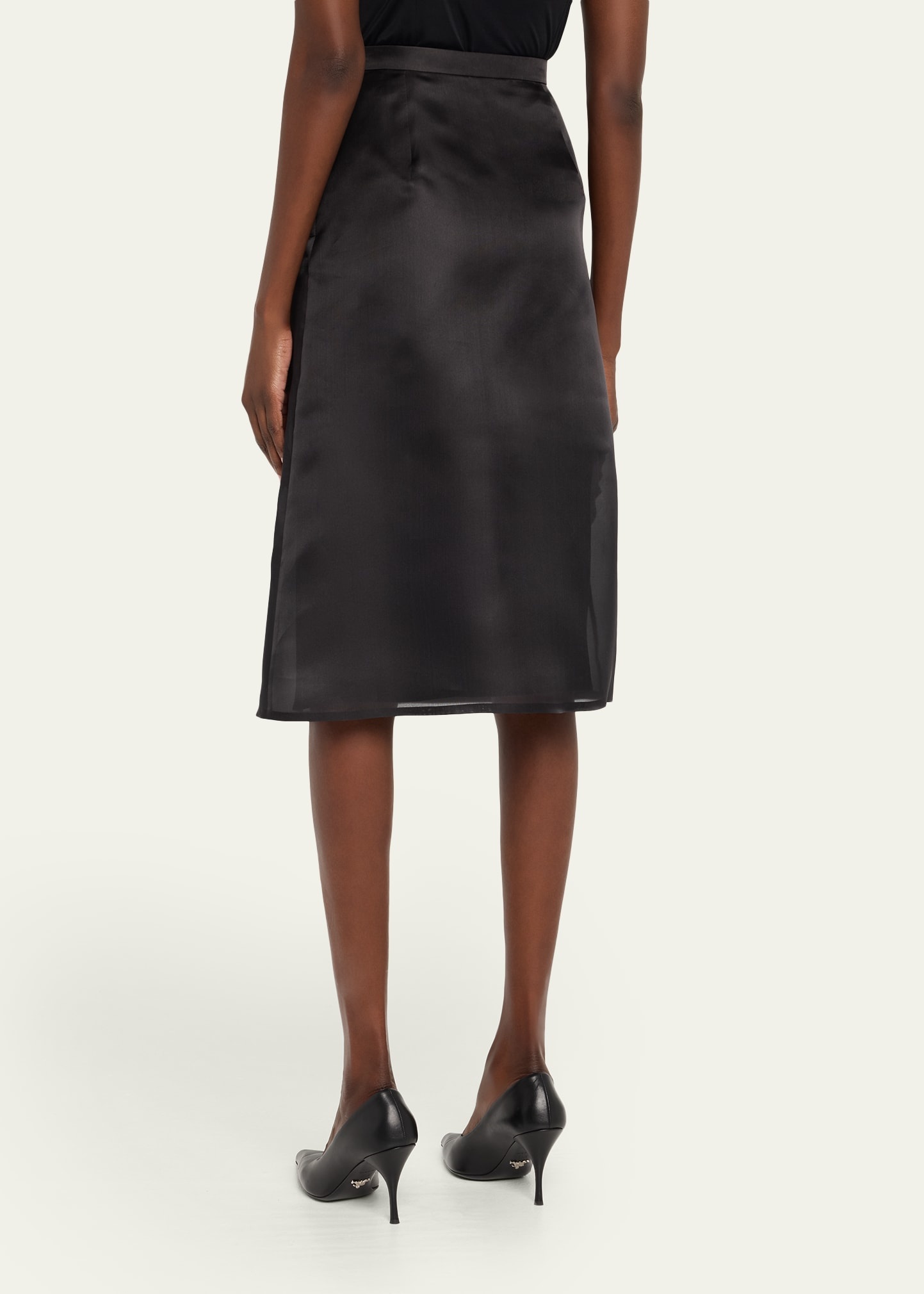 Anemone Corsage Organza Midi Skirt - 3