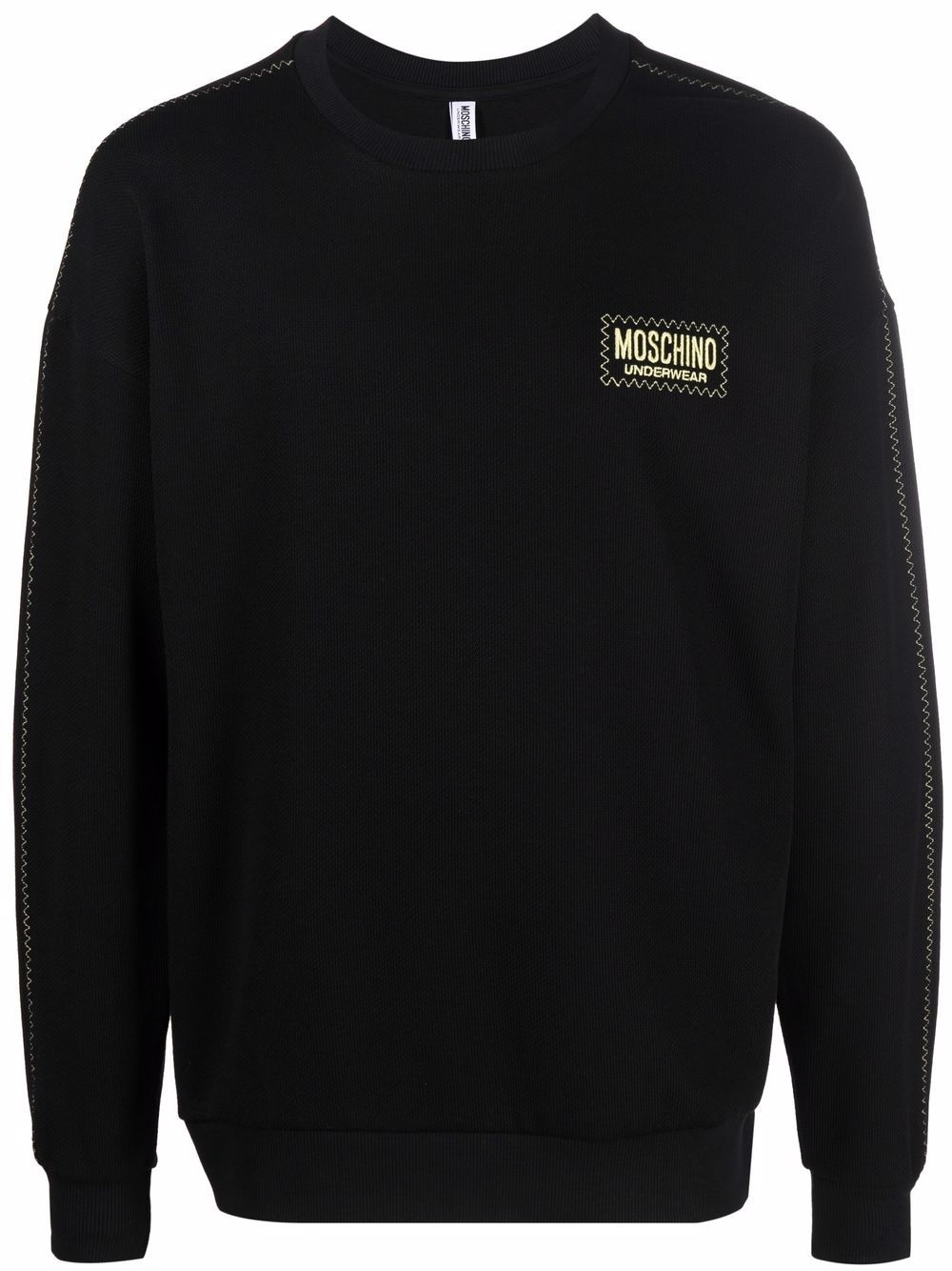 logo-print textured sweatshirt - 1