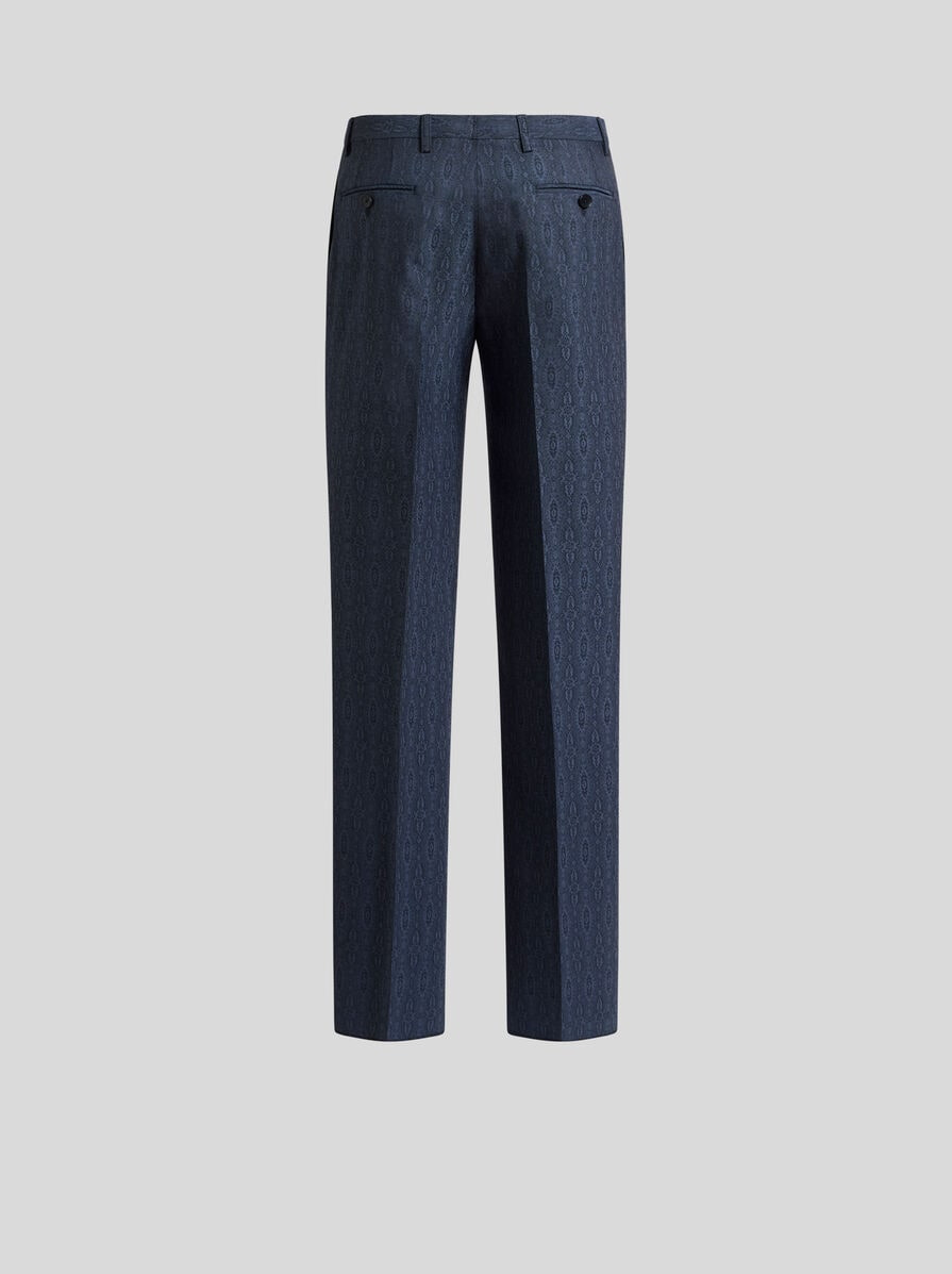 WOOL JACQUARD TROUSERS - 2