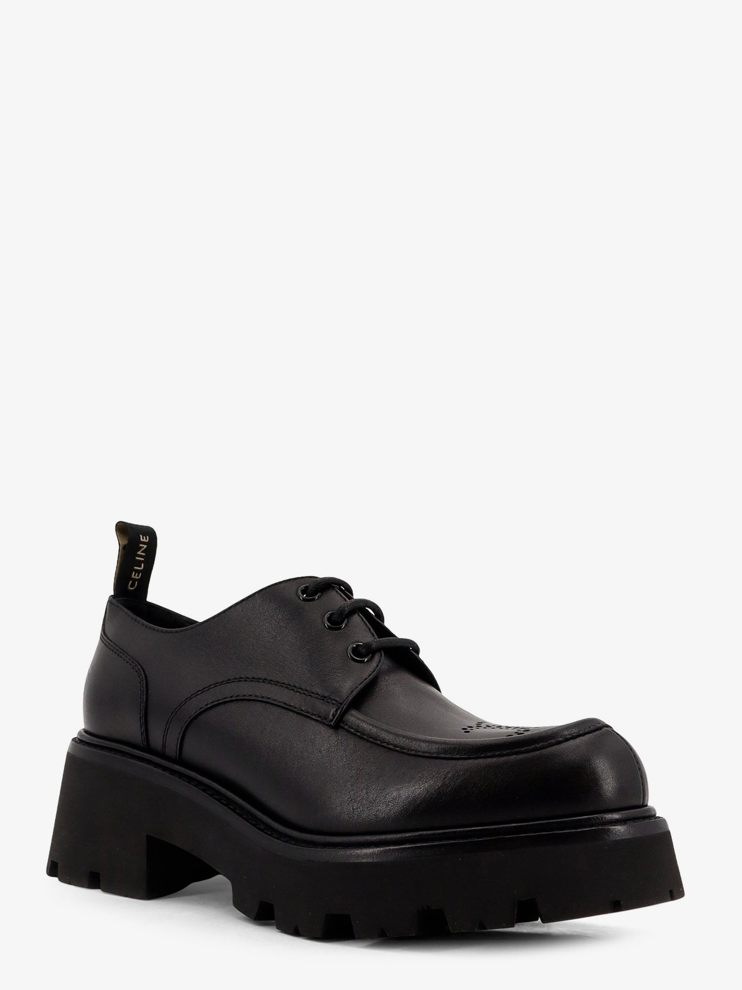 Celine Triomphe Derbies Leather Lace-Up Shoes - 2
