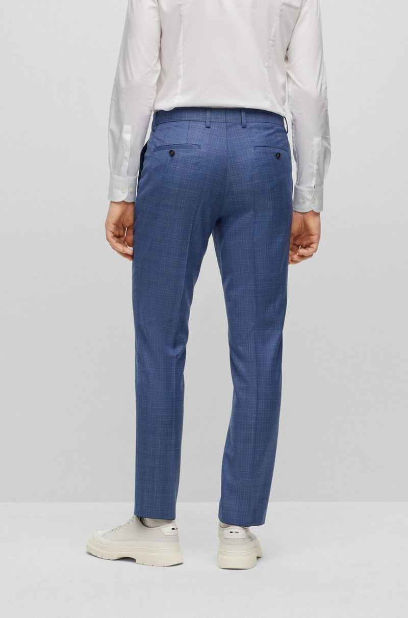 SLIM-FIT SUIT IN CHECKED VIRGIN-WOOL SERGE 8