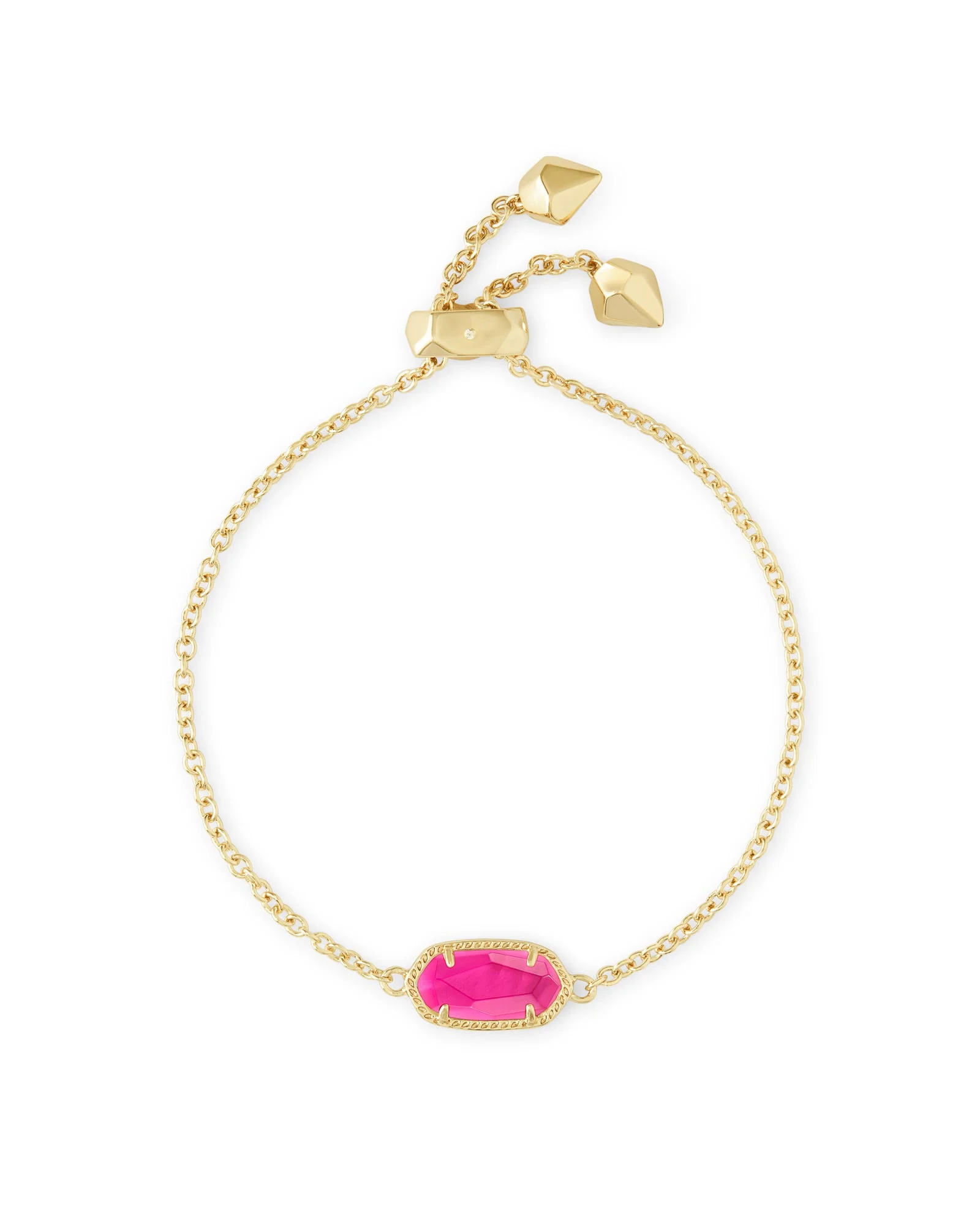 Elaina Gold Adjustable Chain Bracelet in Azalea Illusion - 1