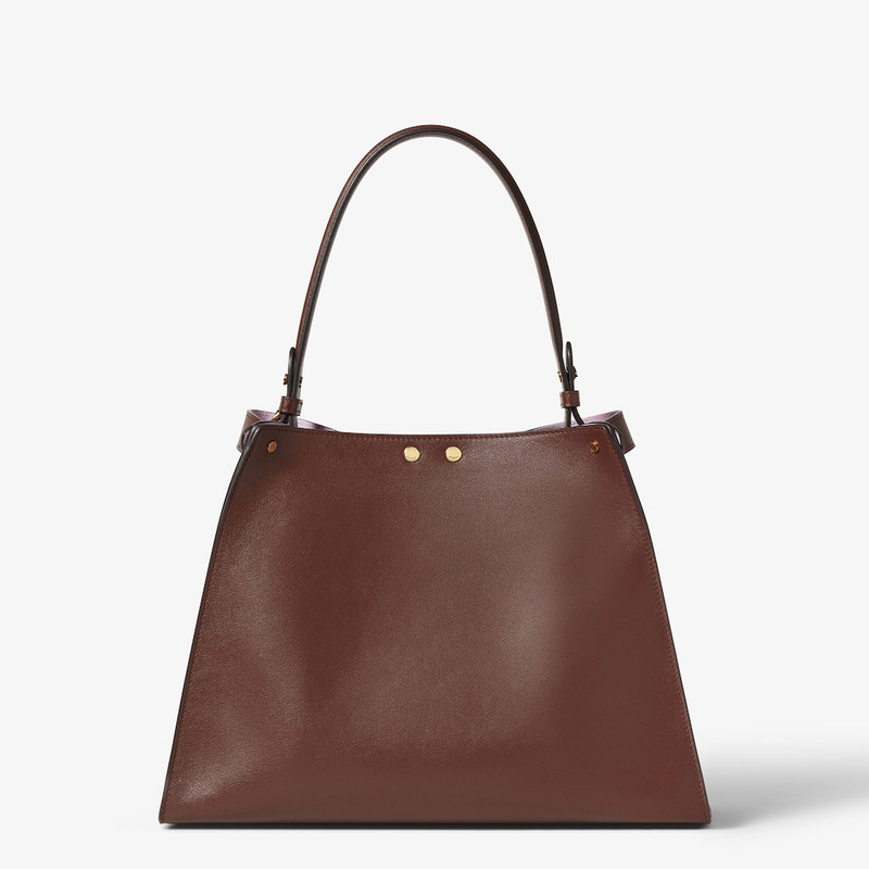 Fendi Way Medium Dark brown leather and violet suede bag 5