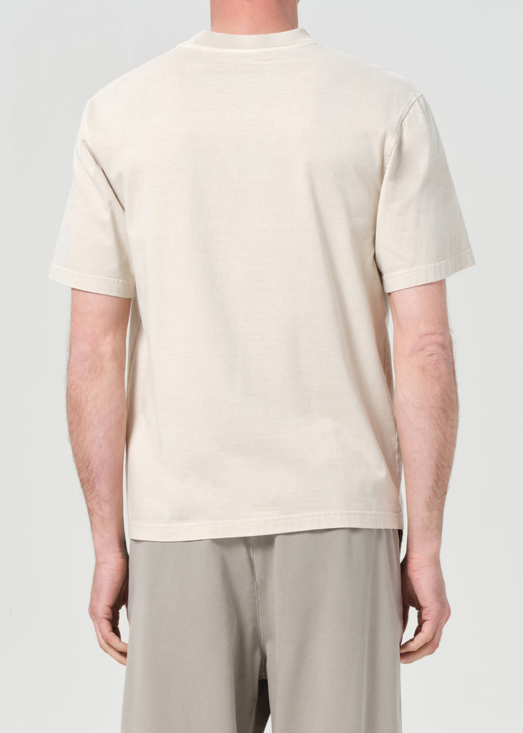 ASHA MOCK NECK TEE IN BROWN RICE - 3