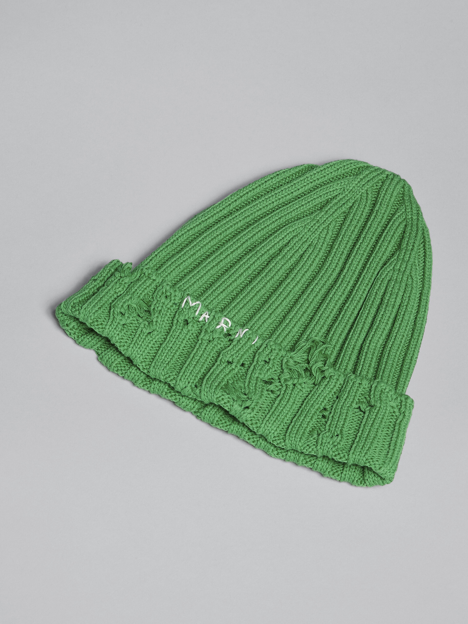 GREEN COTTON BEANIE - 4