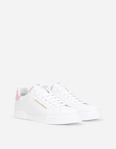 Dolce & Gabbana Portofino sneakers in nappa calfskin with lettering outlook