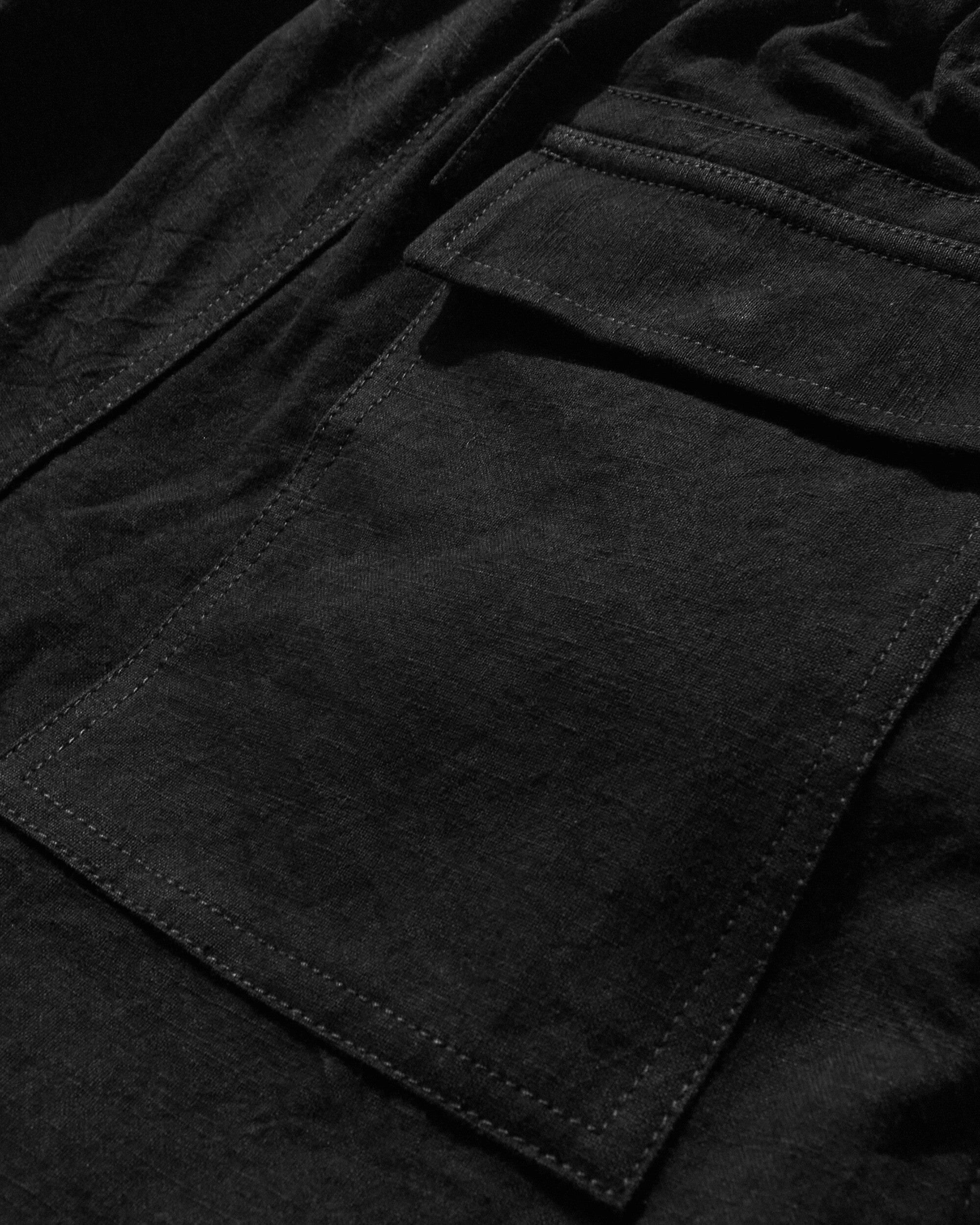 Men's Salt Shorts Black Slub - 4