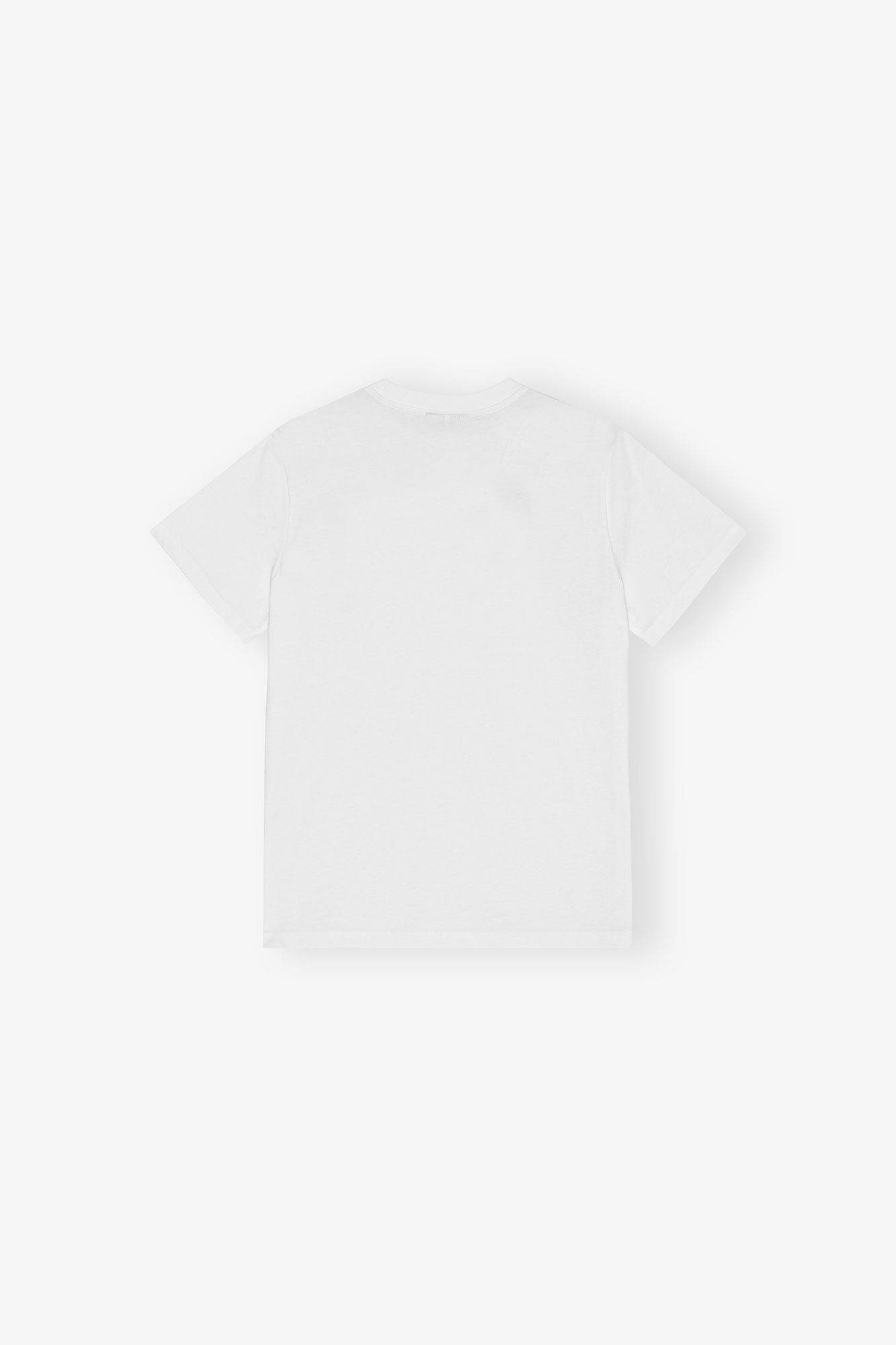 WHITE BASIC JERSEY CHERRY RELAXED T-SHIRT - 6