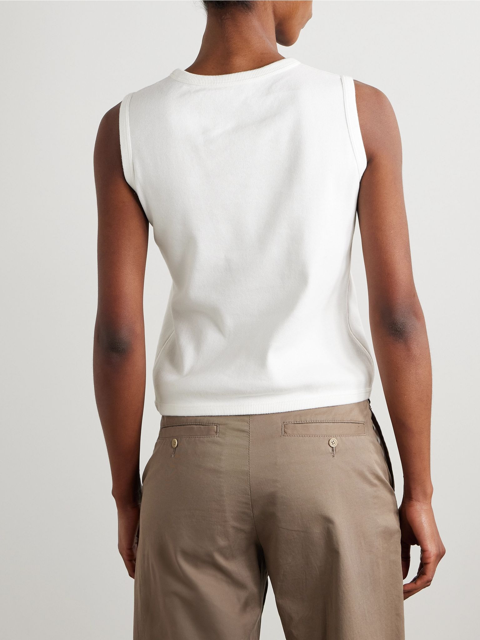 Wody cotton-jersey tank White - 3