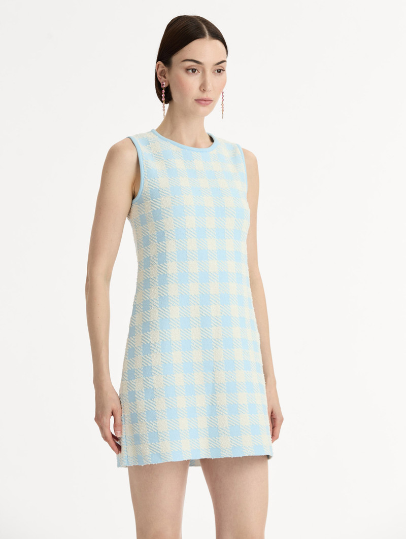 GINGHAM JACQUARD SHIFT DRESS 5
