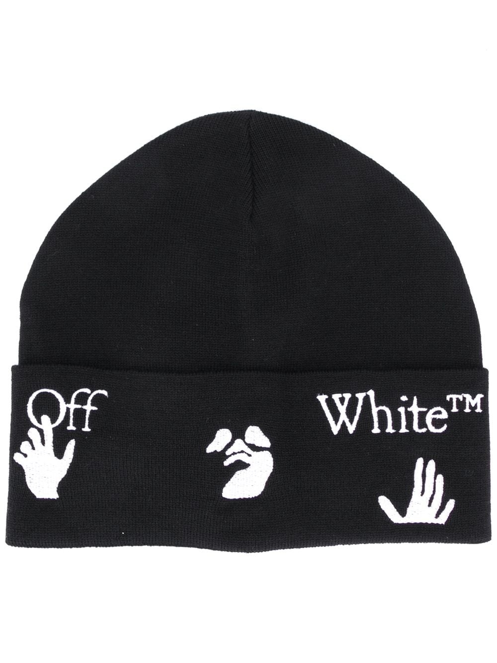 logo print beanie - 1