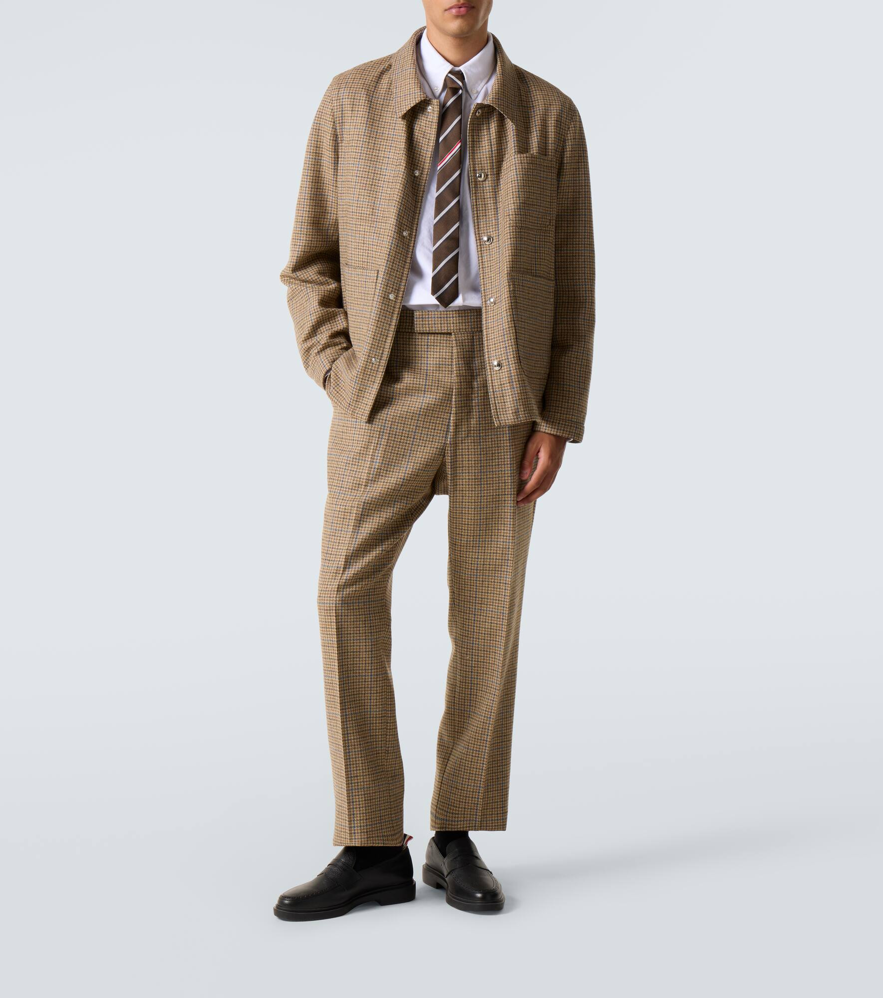 Checked wool tweed overshirt - 2
