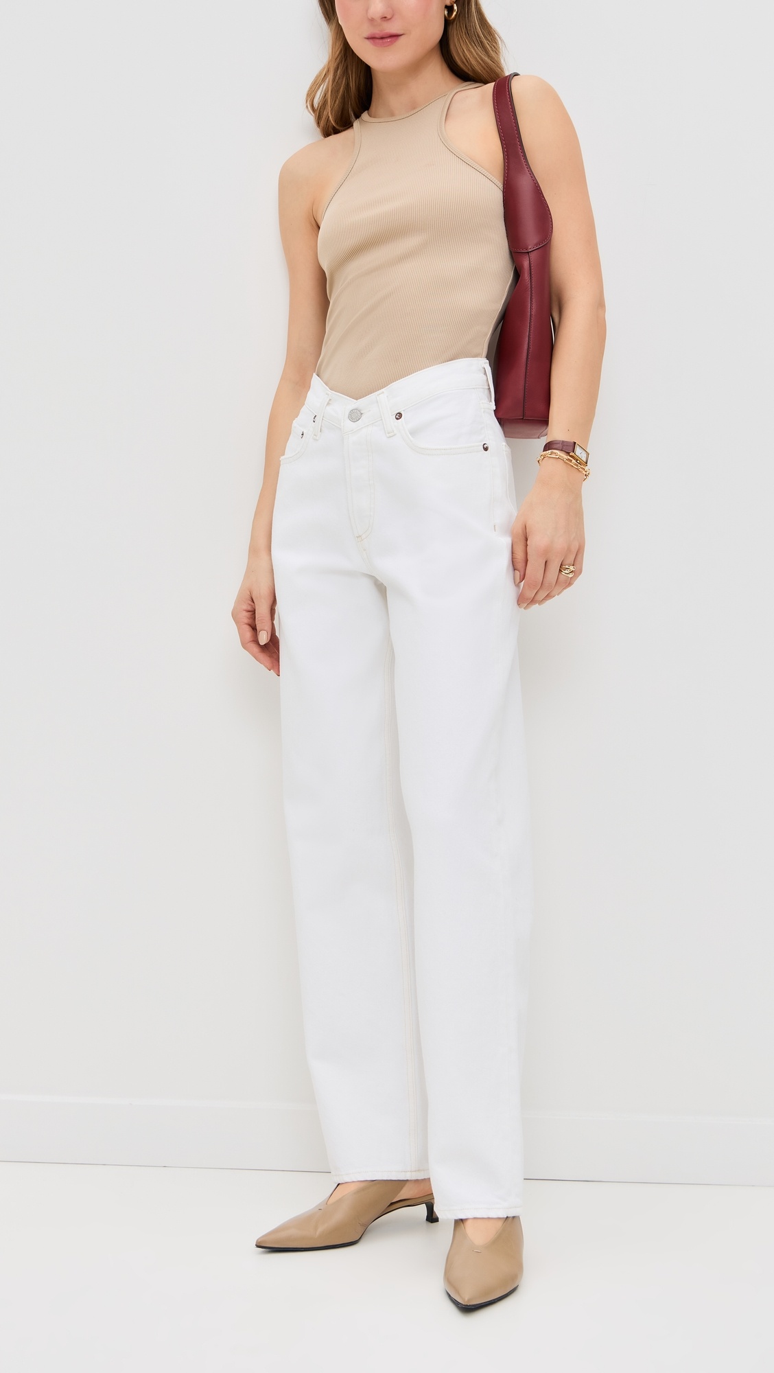 V Waist Baggy Jeans - 4