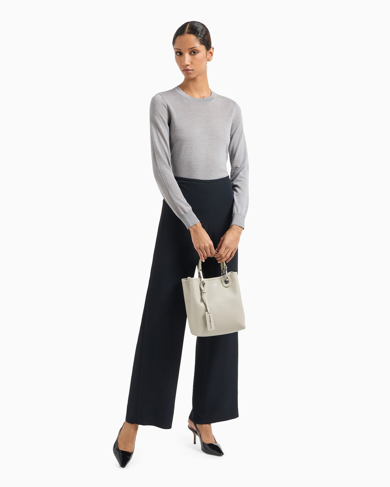 EMPORIO ARMANI Crew-neck jumper in pure virgin wool outlook