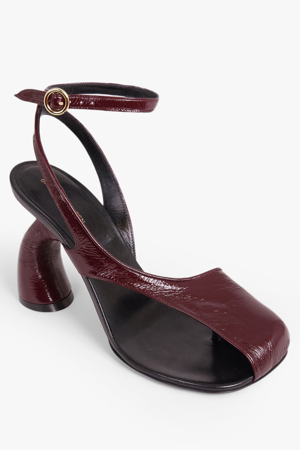 ANKLE WRAP CUT OUT CURVED 95MM HEEL | PURPLE - 1