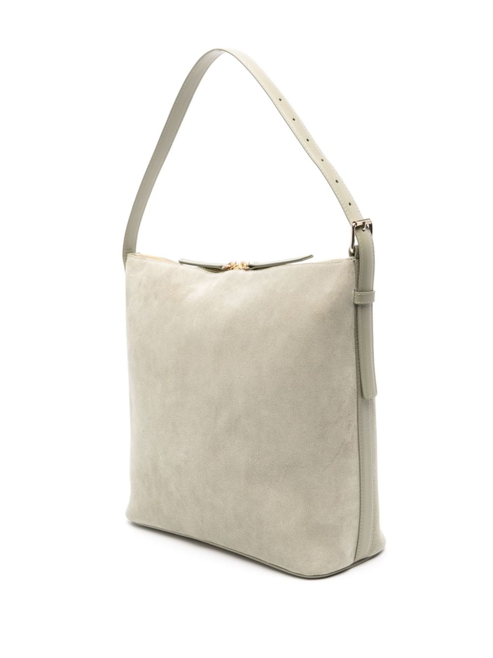 zip-fastening suede shoulder bag - 3