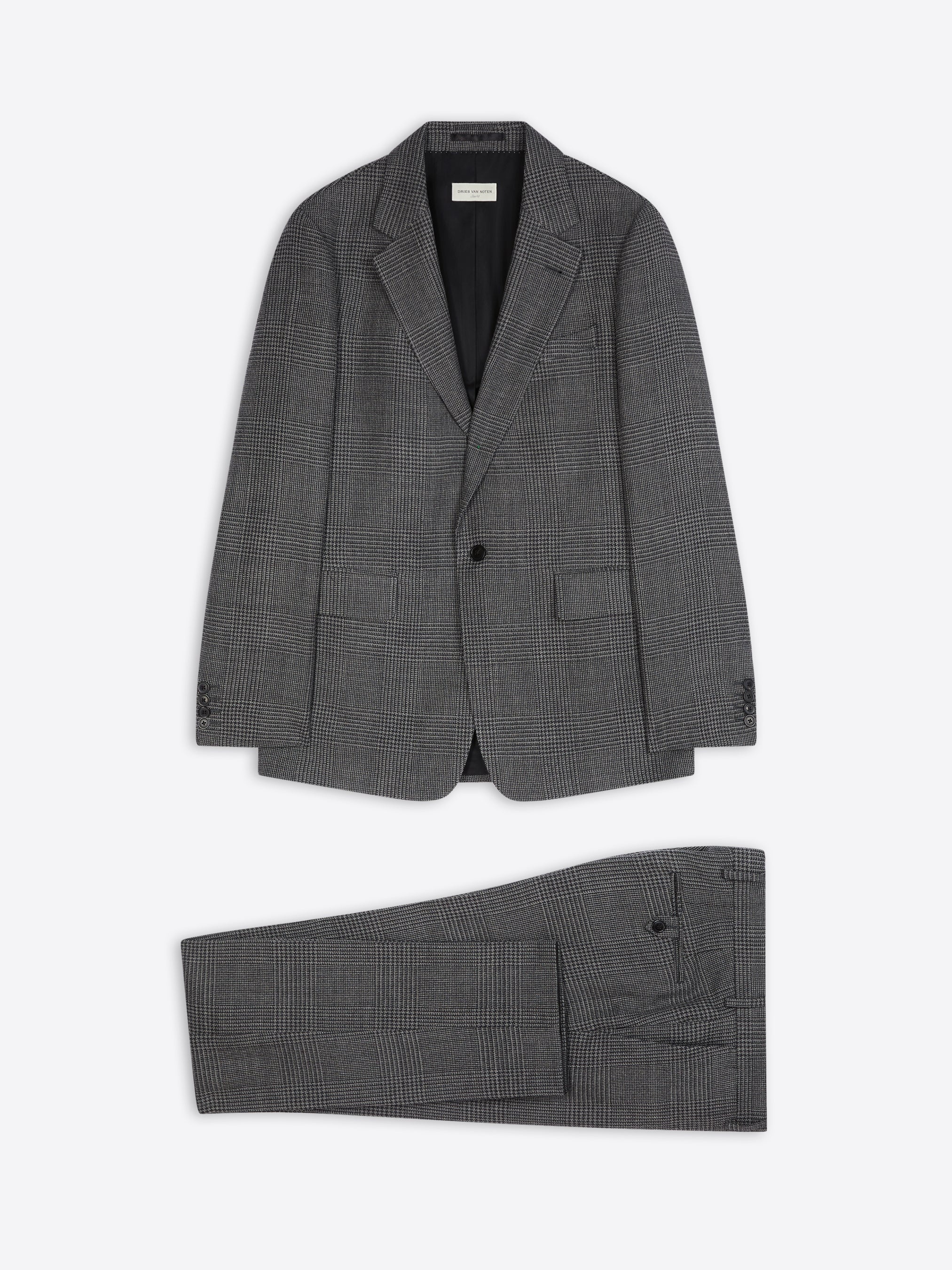 CHECKED WOOL SUIT - 1