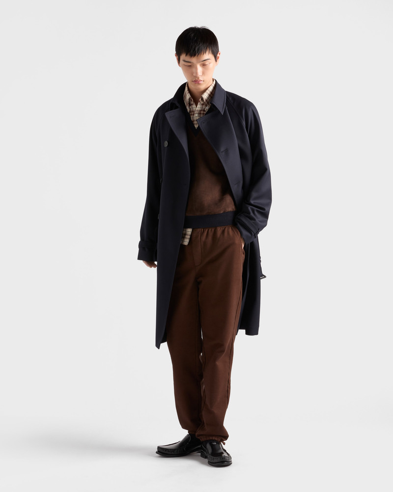 Prada Superfine wool and suede sweater outlook