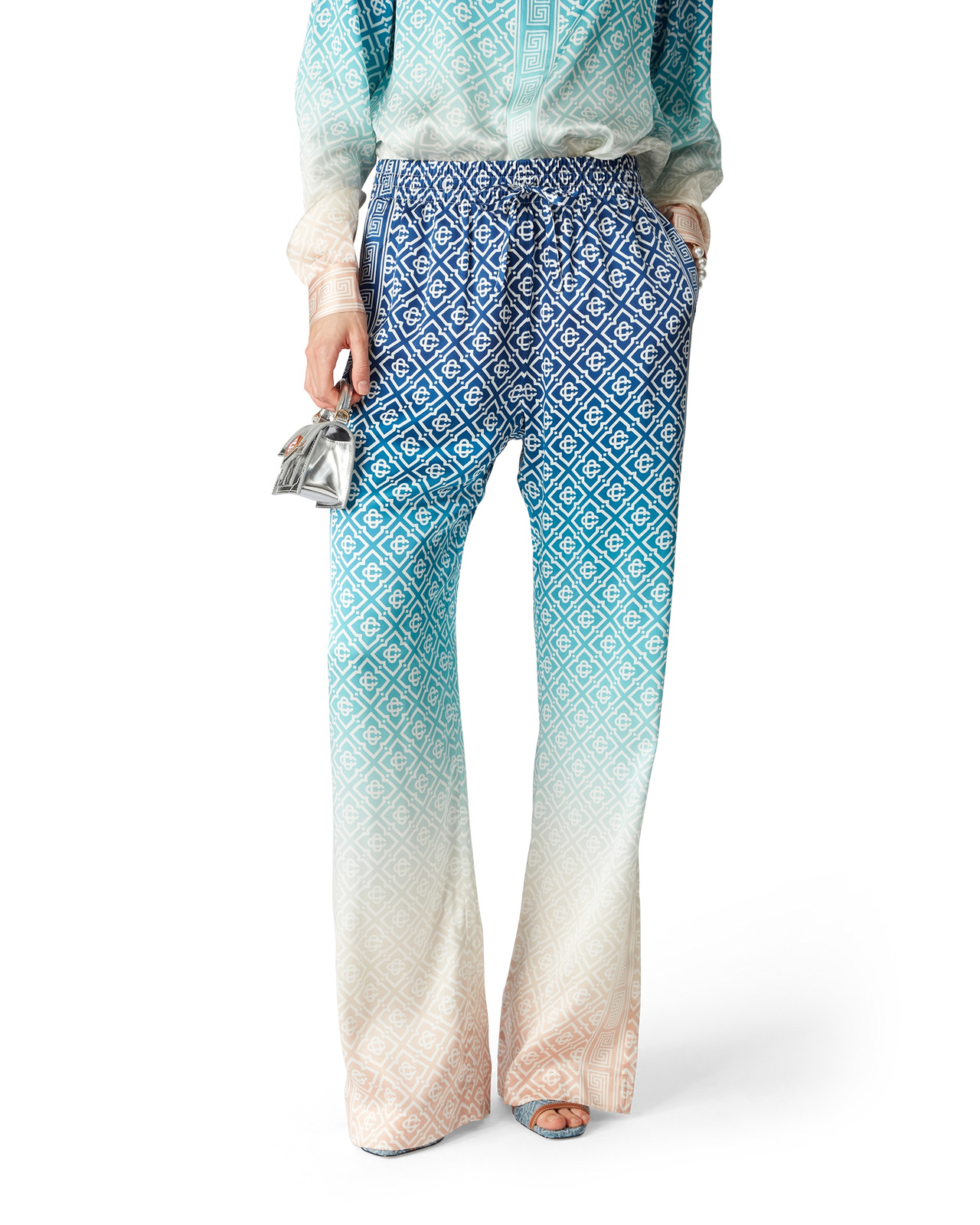 Jacquard Gradient Silk Trousers | Casablanca Paris - 4