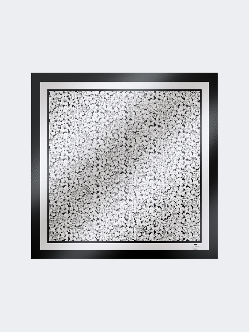 ONESTO Printed silk foulard - OPTICAL WHITE 8