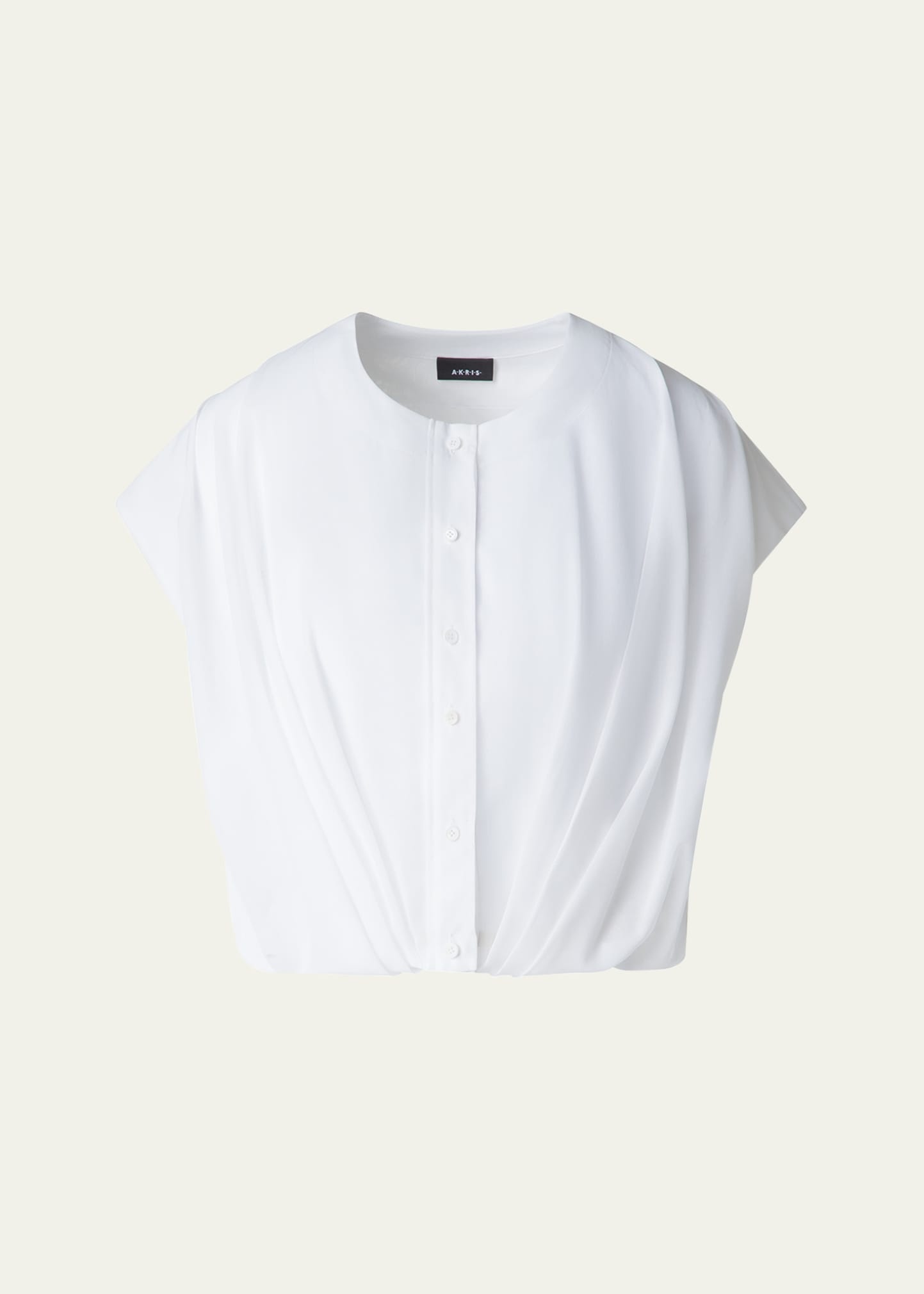 Sleeveless Cotton Voile Bubble Blouse - 1