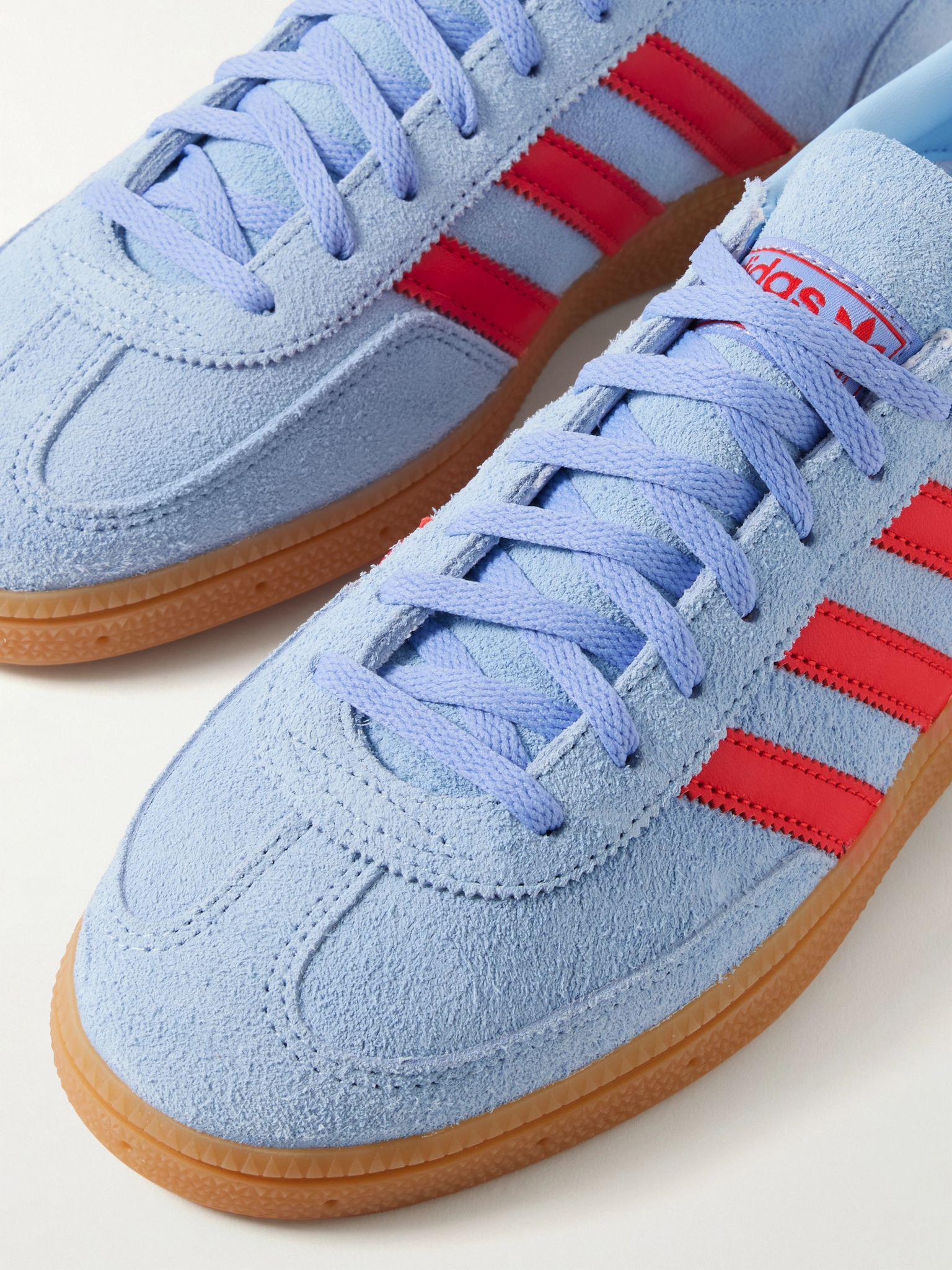 Handball Spezial Leather-Trimmed Suede Sneakers Light blue - 5