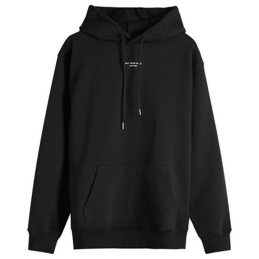 Drole De Monsieur Men's Black Slogan Classique Le Hoodie - 5