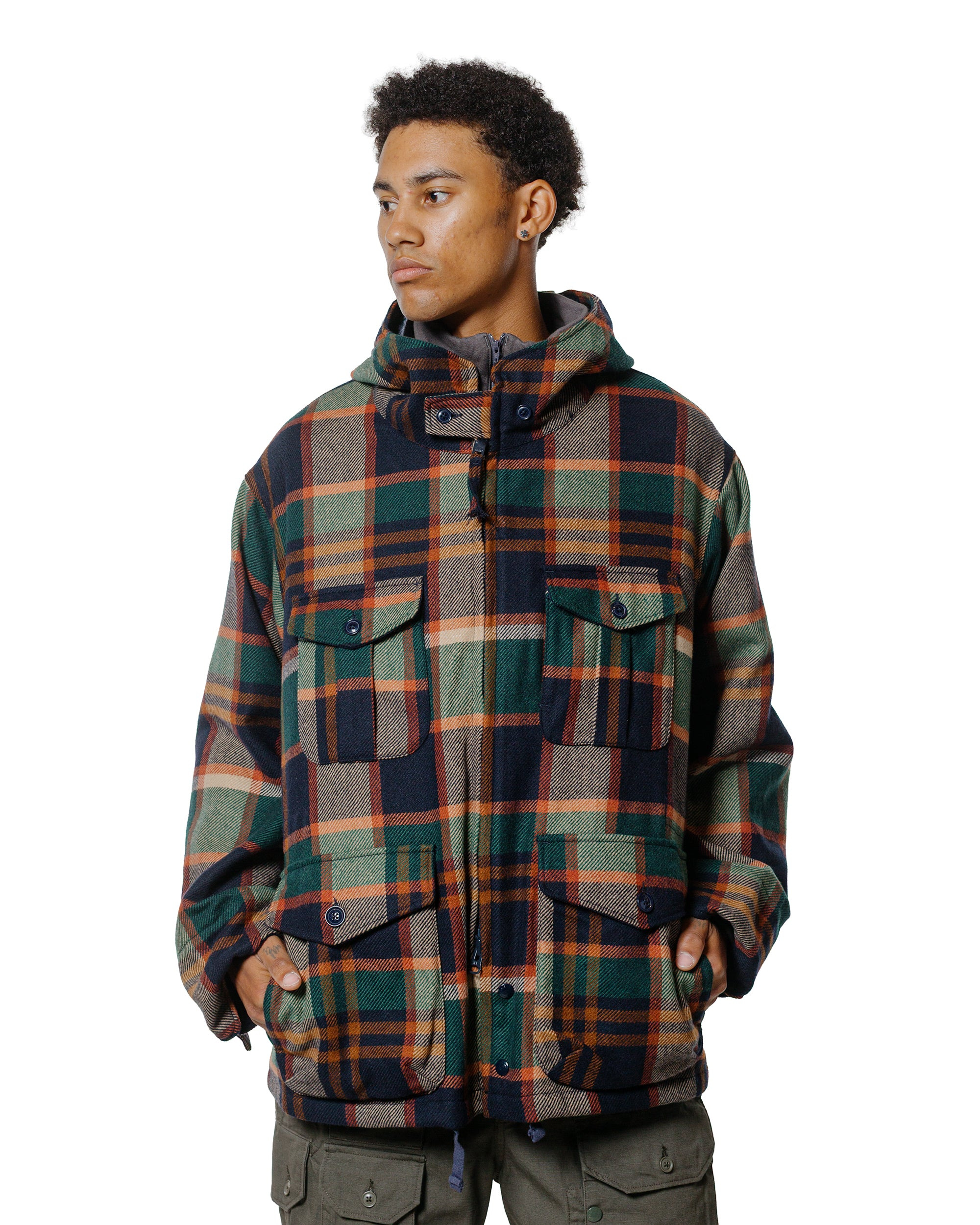 SAS Jacket Navy/Brown Heavy Wool Plaid - 2