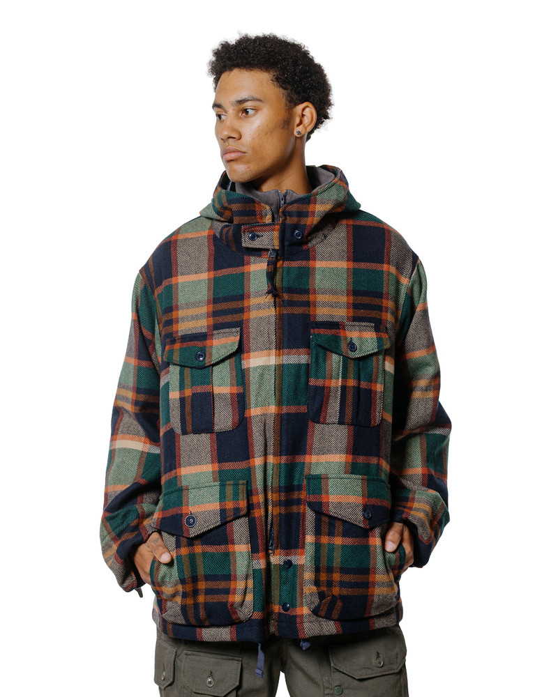 Engineered Garments SAS Jacket Navy/Brown Heavy Wool Plaid outlook