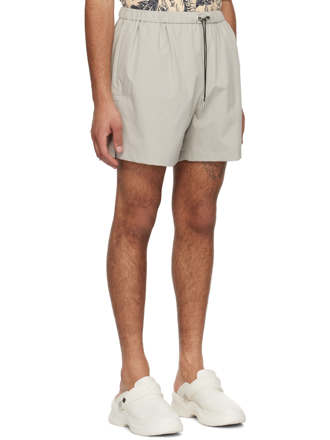 Gray Drawstring Shorts - 2