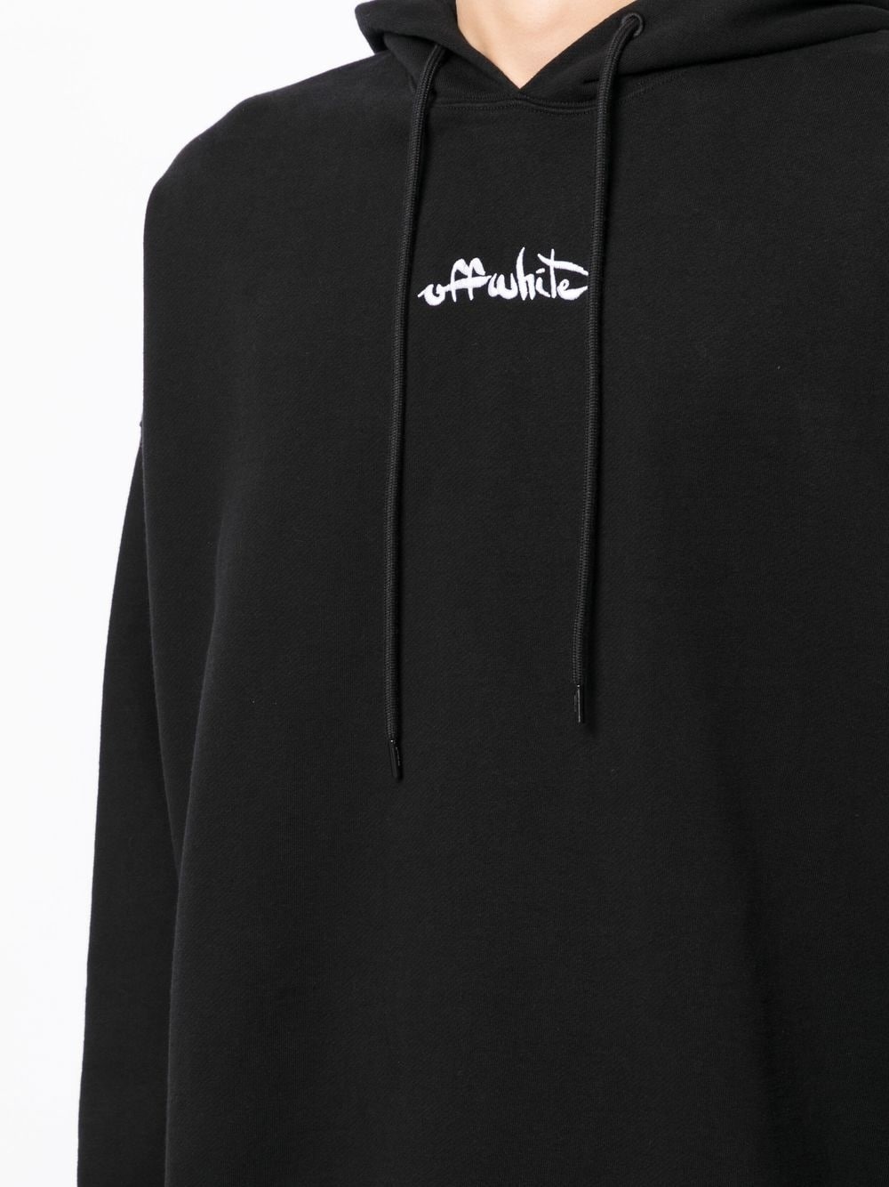 embroidered logo hoodie - 5