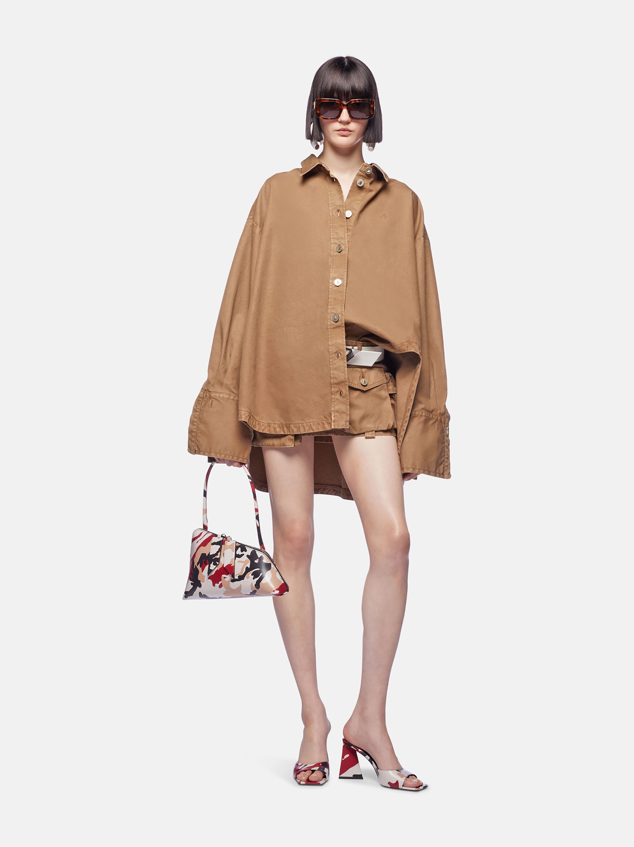 THE ATTICO THE ATTICO WOMAN BROWN SKIRTS | antonioli