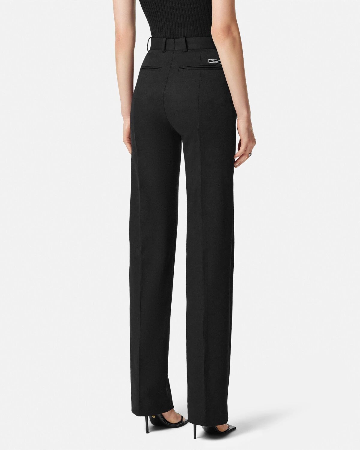 Wool High-Waist Straight-Fit Pants - 5