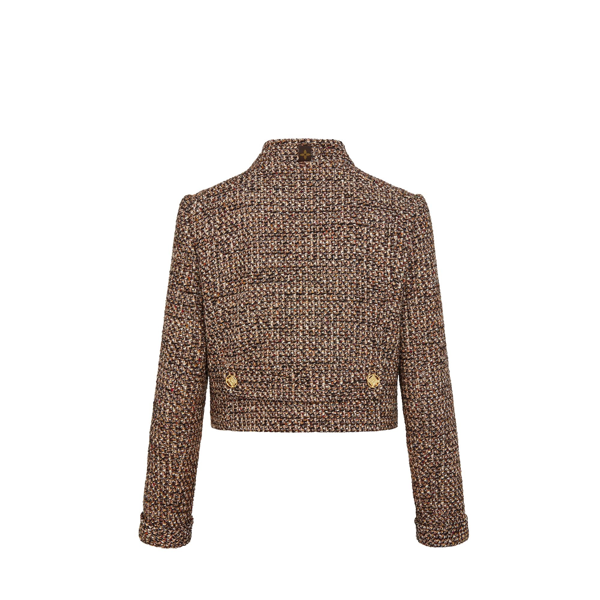 Double-Breasted Boxy Tweed Jacket - 3