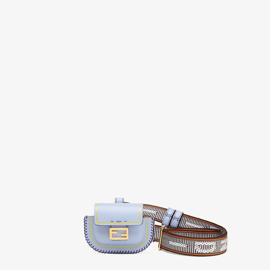Light blue leather charm - 1