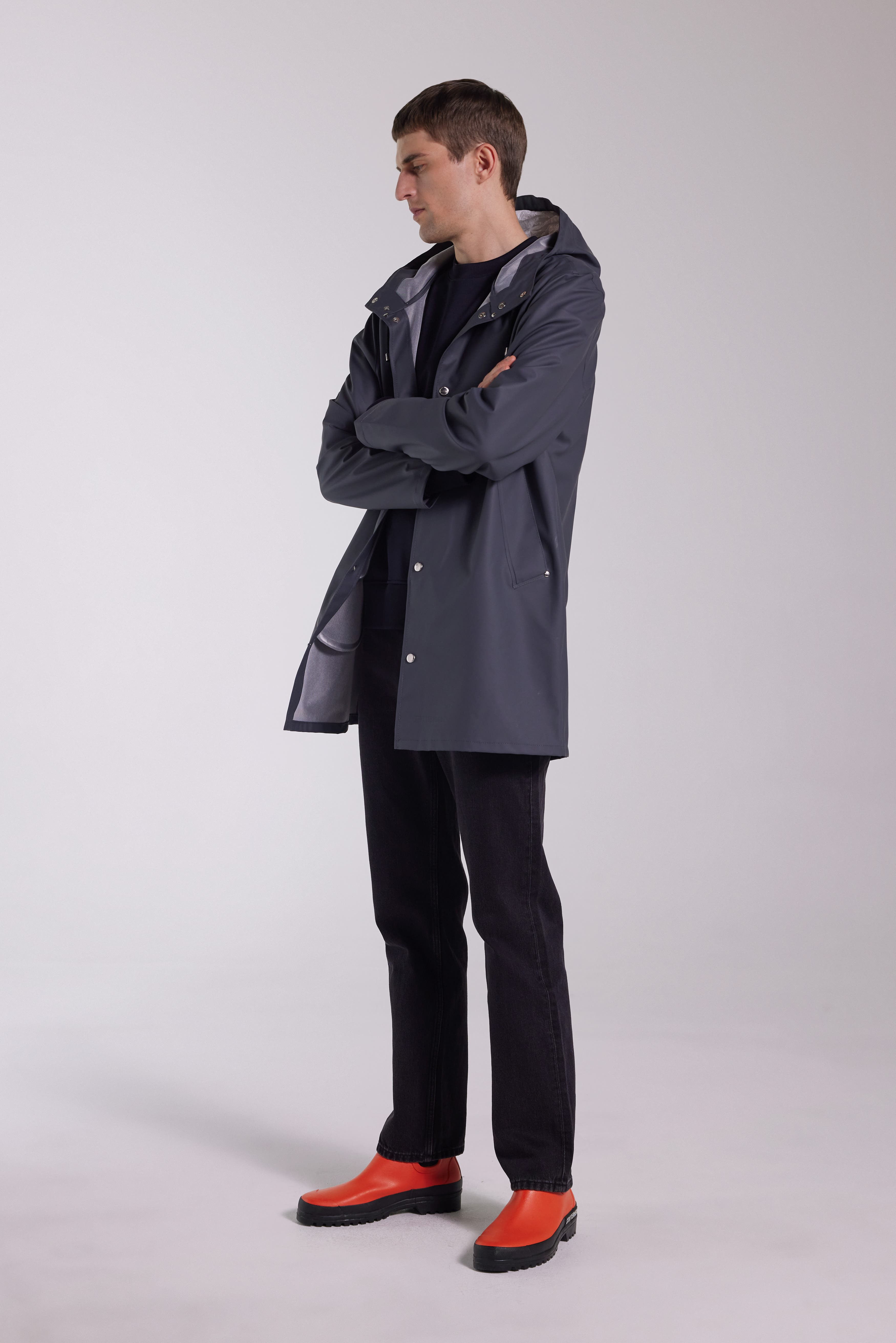 Stutterheim Stockholm Lightweight Raincoat in Charcoal at Nordstrom - 5