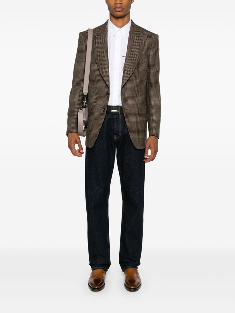 TOM FORD Prince of Wales-pattern blazer outlook