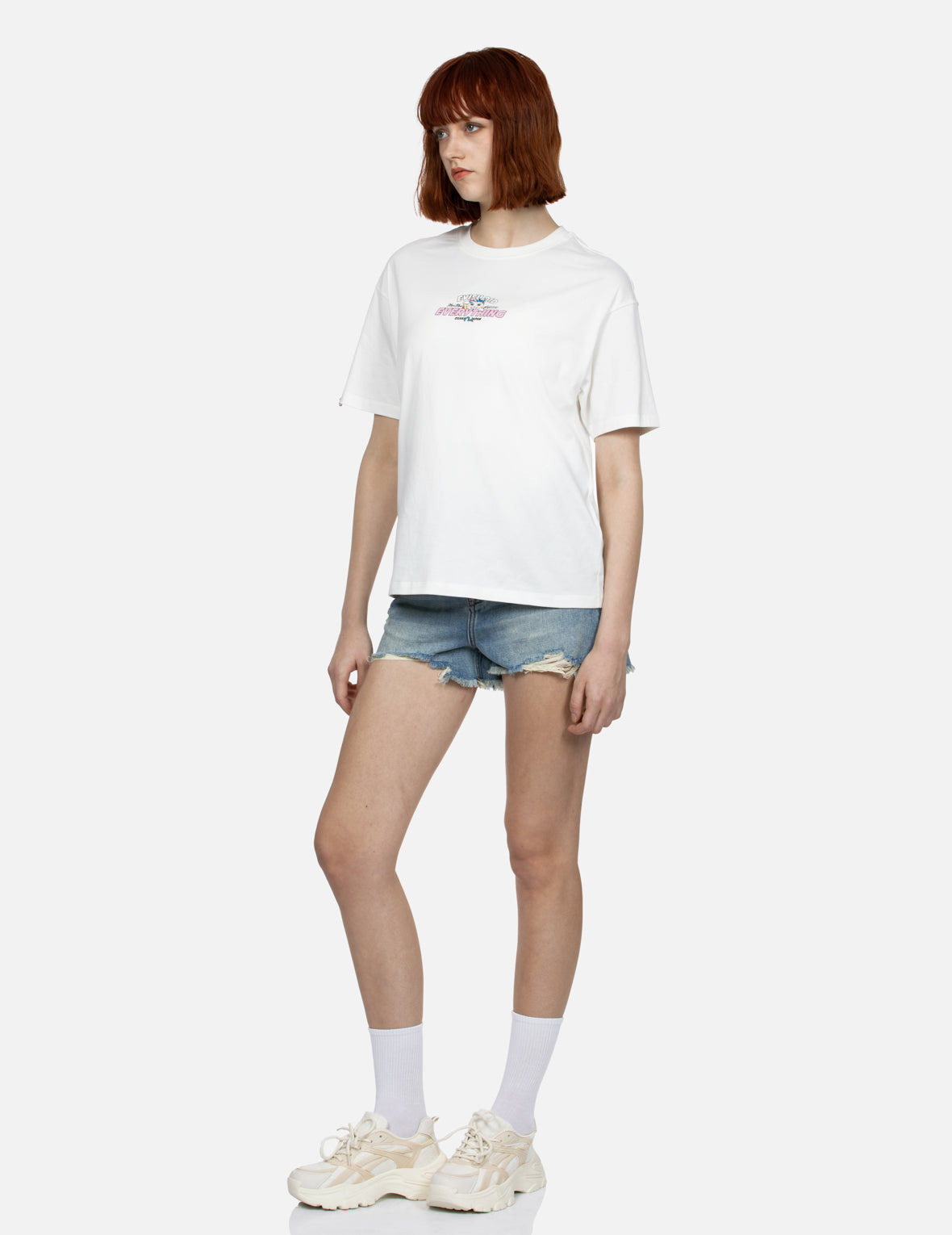 DARUMA AND FORTUNE CAT PRINT DAICOCK OVERSIZED T-SHIRT - 4