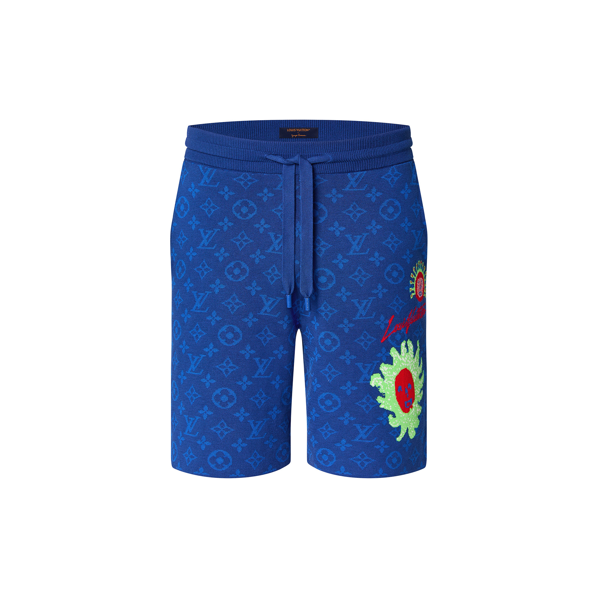 LV x YK Monogram Faces Knitted Shorts - 1
