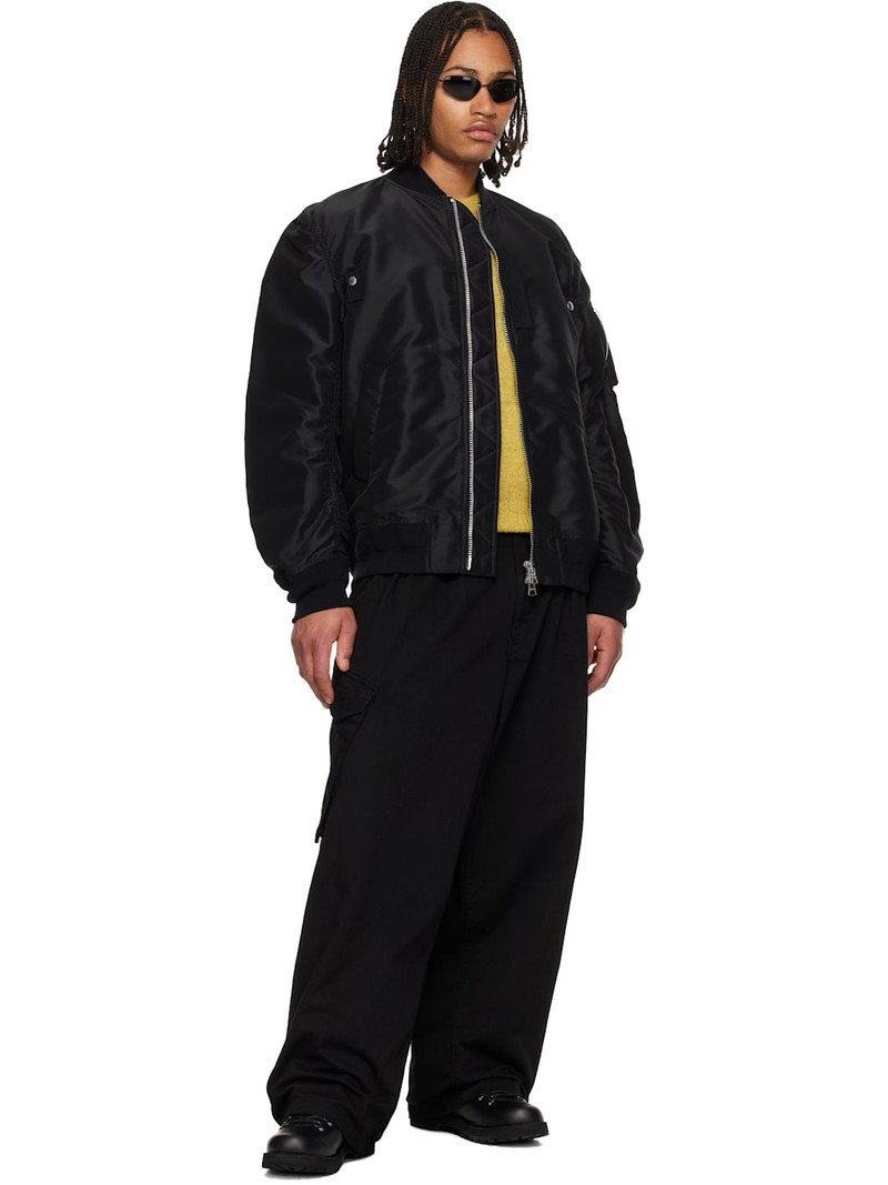 sacai Black Nylon Twill Blouson Bomber Jacket outlook