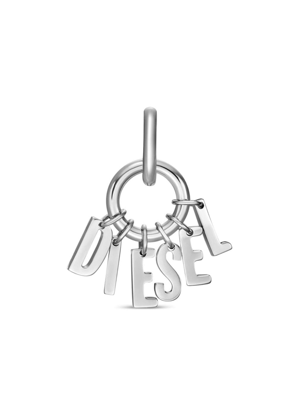 Diesel logo-lettering hoop earrings | farfetch | REVERSIBLE