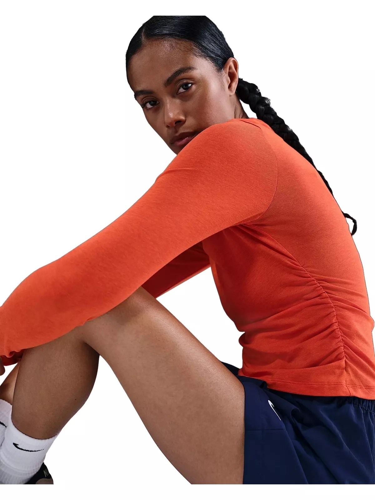 Women's Sportswear Chill Knit Long-Sleeve Top -Red - 3